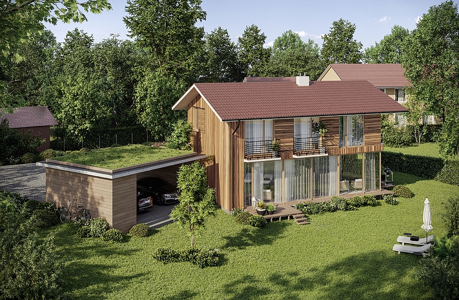 Mögliche Bebauung gem B-Plan