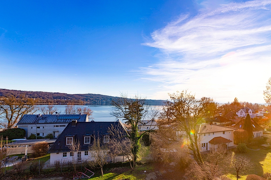 Blick vom Grundstück