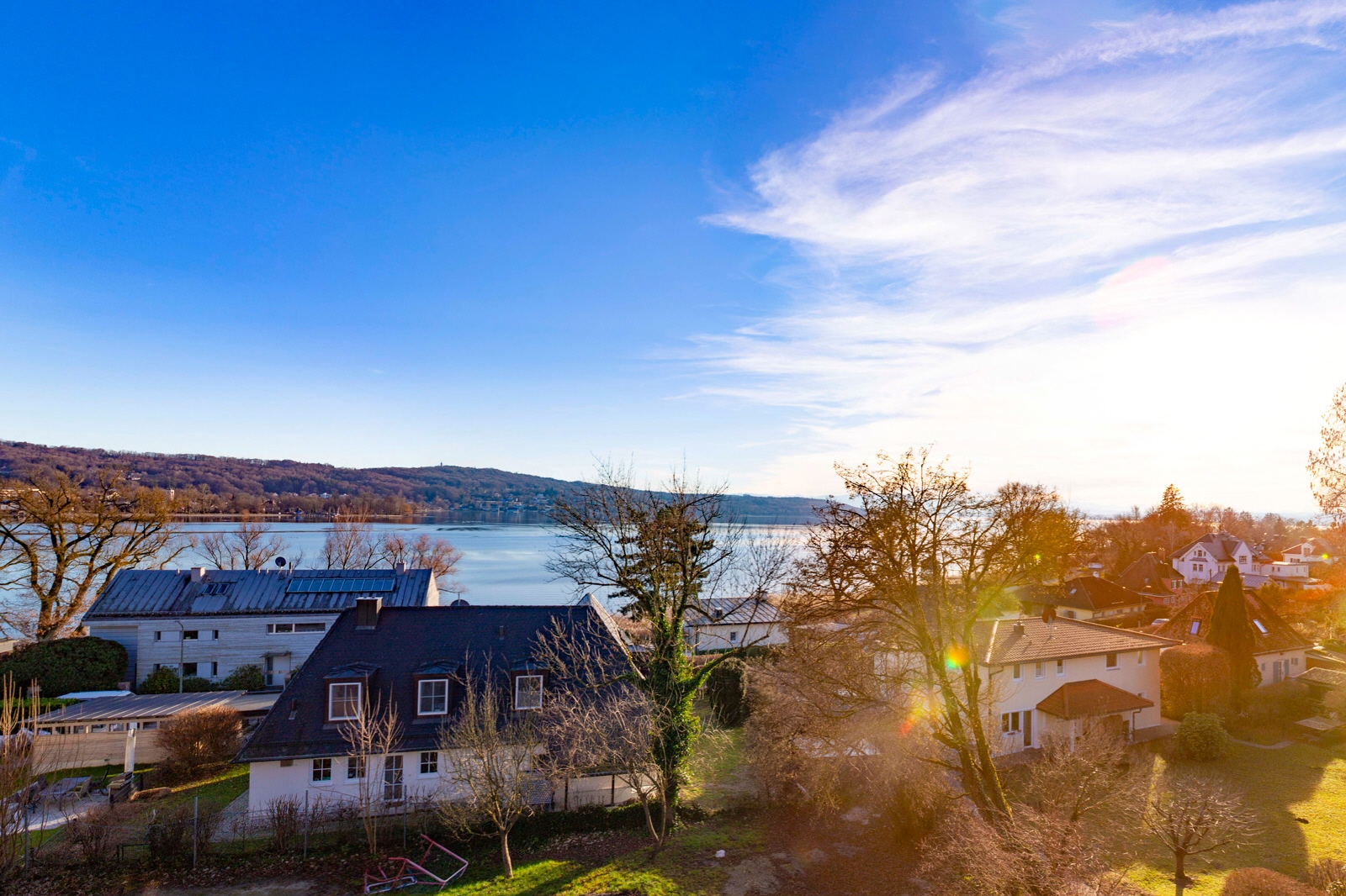 Blick vom Grundstück