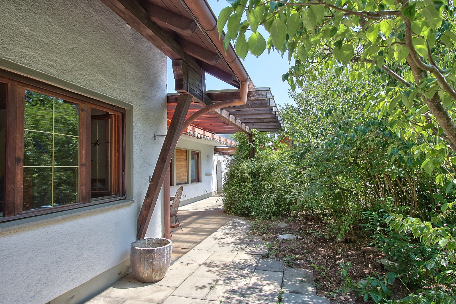 Blick zum Anbau